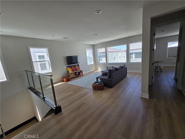 171 Bear Leaf Dr, Lake Forest, CA 92630 - living room with dark wood-style flooring and recessed lighting