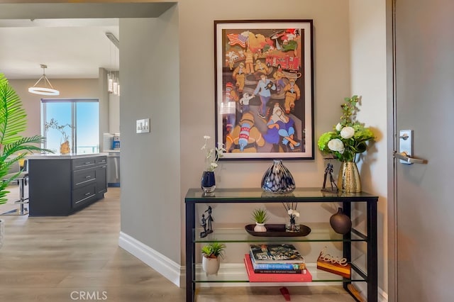 488 E Ocean Blvd Unit 502, Long Beach, CA 90802 - corridor with light wood-style flooring and baseboards