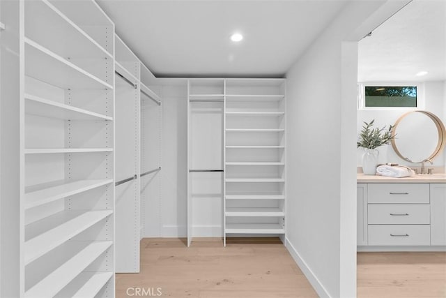 317 Calle Familia, San Clemente, CA 92672 - walk in closet with light wood-type flooring