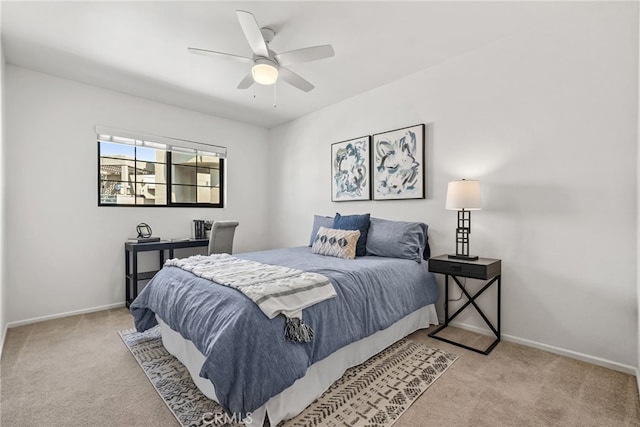 1737 Peyton Ave Unit E, Burbank, CA 91504 - bedroom with light colored carpet and a ceiling fan