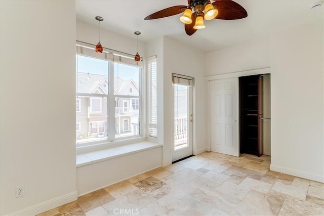558 Adina Way, Nipomo, CA 93444 - foyer with ceiling fan and stone tile flooring