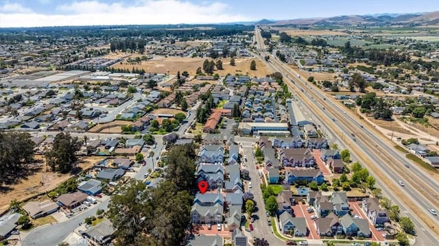 558 Adina Way, Nipomo, CA 93444 - aerial view of property and surrounding area featuring nearby suburban area and a mountain backdrop