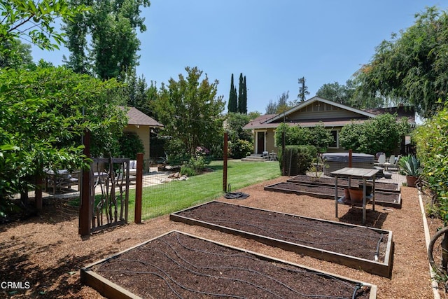 1036 N Chester Ave, Pasadena, CA 91104 - view of green lawn featuring a vegetable garden
