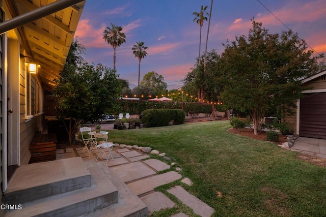 1036 N Chester Ave, Pasadena, CA 91104 - view of grassy yard with a patio