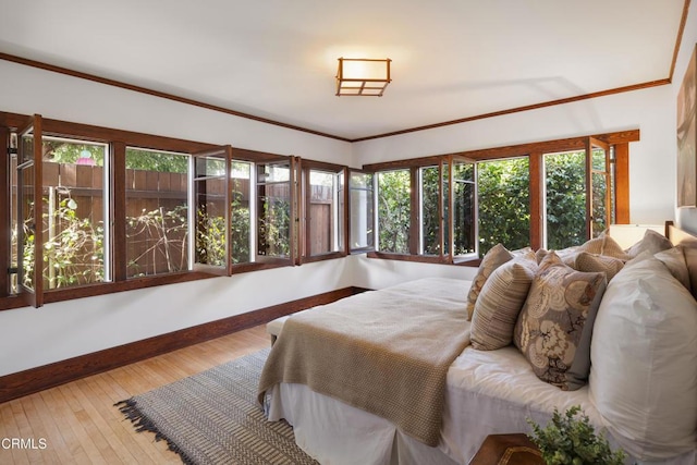 1036 N Chester Ave, Pasadena, CA 91104 - bedroom featuring hardwood / wood-style floors and ornamental molding