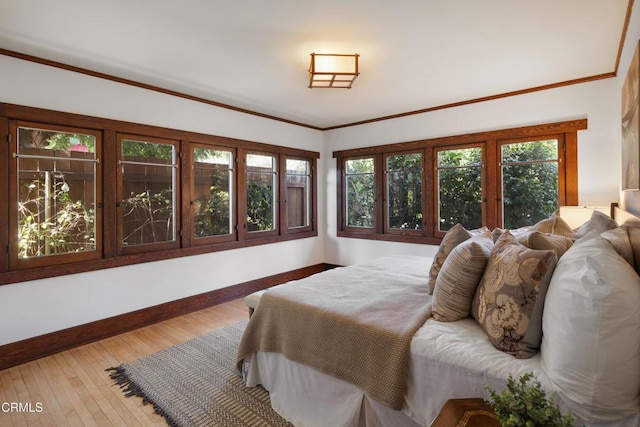 1036 N Chester Ave, Pasadena, CA 91104 - bedroom featuring wood-type flooring and ornamental molding