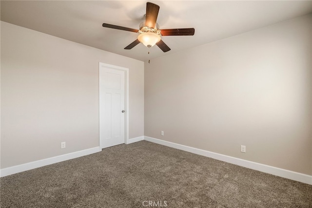 2740 Levi Ln, Chico, CA 95973 - empty room with dark carpet and ceiling fan