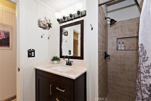 1351 Silverado Rd, Big Bear City, CA 92314 - bathroom featuring vanity and tiled shower