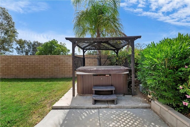 31139 Little Camille Way, Menifee, CA 92584 - view of patio / terrace with a hot tub and a gazebo