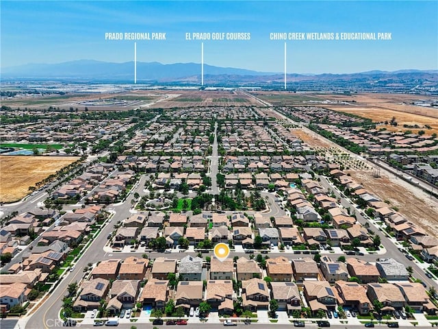 6212 Athena St, Chino, CA 91710 - aerial view of residential area with a mountain backdrop