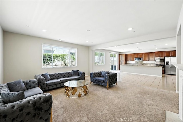 6212 Athena St, Chino, CA 91710 - living room with light colored carpet and recessed lighting