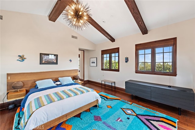 1 Overlook Dr, Ladera Ranch, CA 92694 - bedroom with wood finished floors and a chandelier