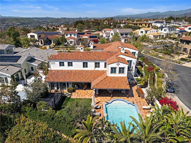 1 Overlook Dr, Ladera Ranch, CA 92694 - aerial view of residential area with a pool area and a mountainous background