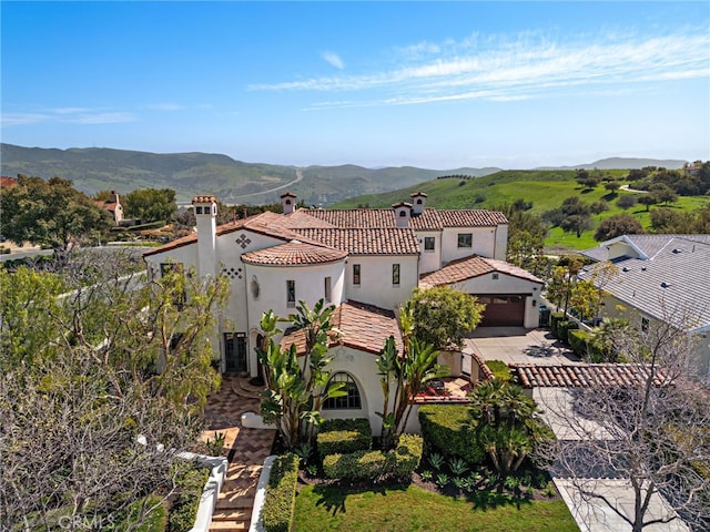 1 Overlook Dr, Ladera Ranch, CA 92694 - aerial view of property and surrounding area featuring a mountain backdrop