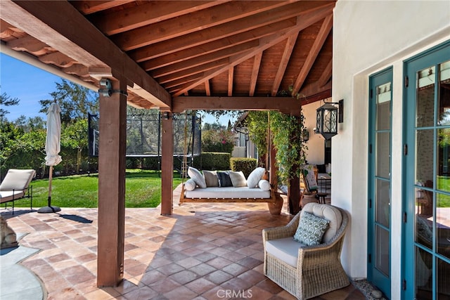 1 Overlook Dr, Ladera Ranch, CA 92694 - view of patio / terrace with a trampoline