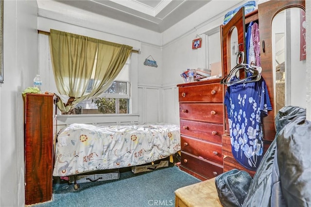 1470 W Adams Blvd, Los Angeles, CA 90007 - carpeted bedroom with a wainscoted wall