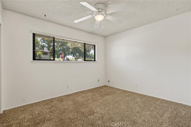 835 Madrone Ave, Chico, CA 95926 - carpeted spare room with healthy amount of natural light, a textured ceiling, and a ceiling fan