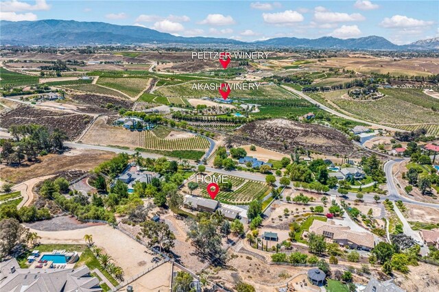33612 Vino Way, Temecula, CA 92591 - aerial view of property's location featuring a mountainous background and rural landscape