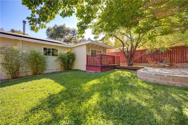 4887 Arizona Ave, Atascadero, CA 93422 - view of yard with a patio and a wooden deck