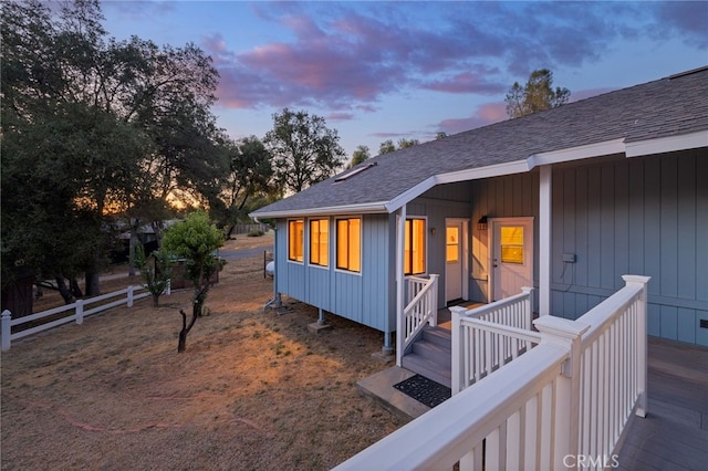 50128 Deer Meadow Way, Oakhurst, CA 93644 - doorway to property with roof with shingles
