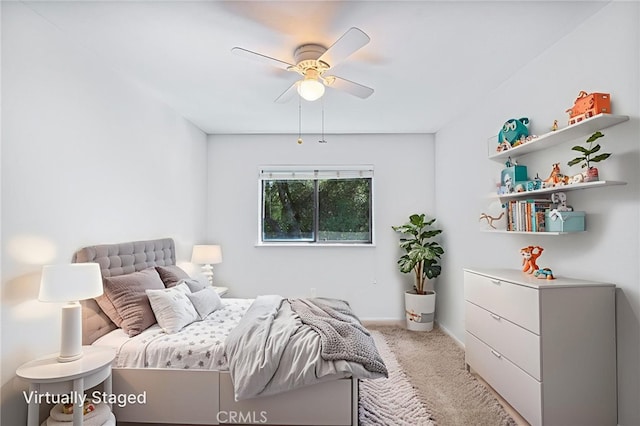 50128 Deer Meadow Way, Oakhurst, CA 93644 - carpeted bedroom with baseboards and a ceiling fan