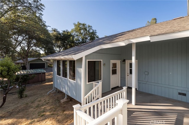 50128 Deer Meadow Way, Oakhurst, CA 93644 - doorway to property featuring a shingled roof