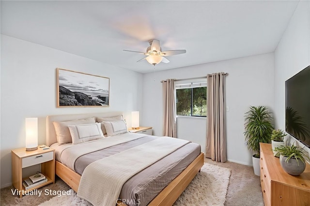 50128 Deer Meadow Way, Oakhurst, CA 93644 - bedroom featuring light carpet and a ceiling fan