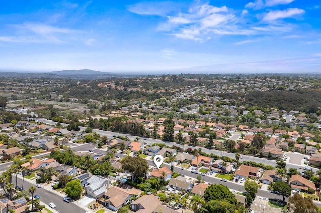 2702 Jacaranda Ave, Carlsbad, CA 92009 - aerial view of property's location featuring nearby suburban area and a mountain backdrop