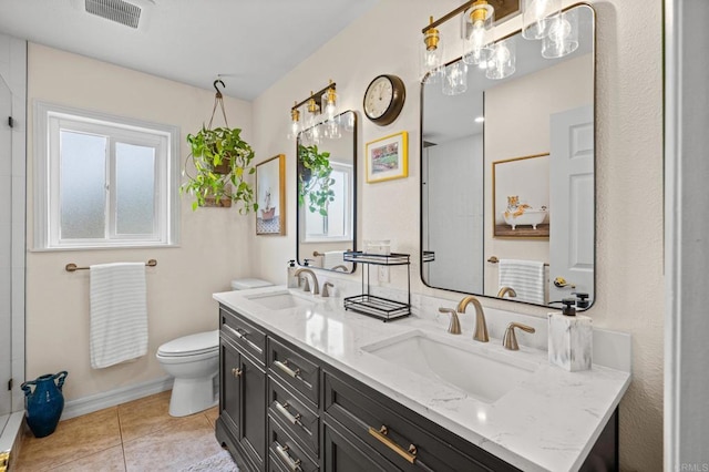 2702 Jacaranda Ave, Carlsbad, CA 92009 - full bath featuring double vanity and tile patterned flooring
