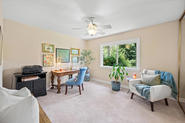 2702 Jacaranda Ave, Carlsbad, CA 92009 - office space with a ceiling fan and light colored carpet