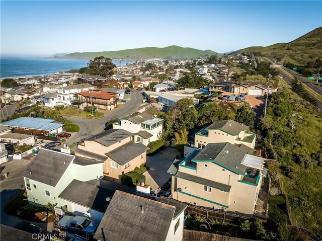 1939 Circle Dr, Cayucos, CA 93430 - aerial view of property's location featuring nearby suburban area and a water and mountain view