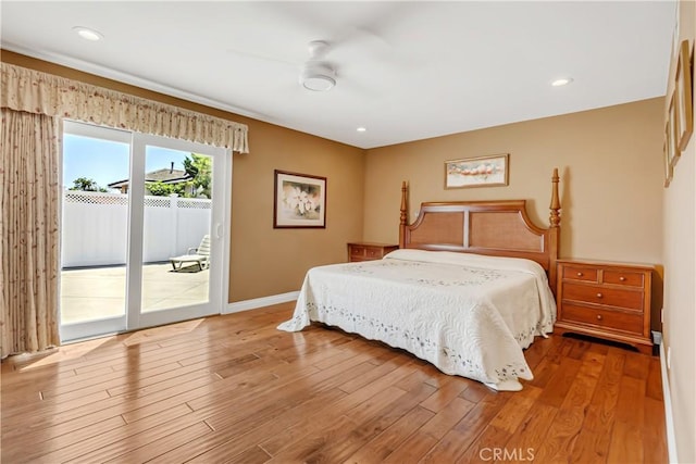 20002 Tomlee Ave, Torrance, CA 90503 - bedroom featuring access to outside, light wood-style flooring, and recessed lighting