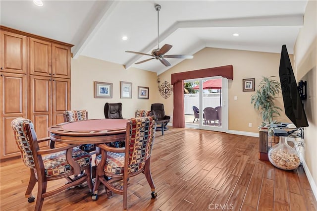 20002 Tomlee Ave, Torrance, CA 90503 - dining space with ceiling fan, light wood-style flooring, and recessed lighting
