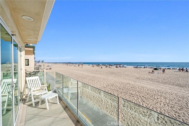 3312 W Oceanfront, Newport Beach, CA 92663 - balcony with view of water and beach