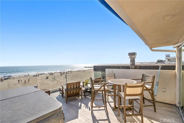 3312 W Oceanfront, Newport Beach, CA 92663 - balcony with view of water and beach