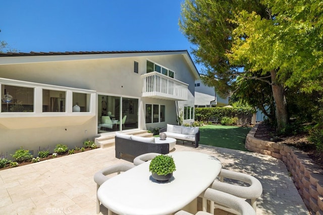 1933 Port Bristol Cir, Newport Beach, CA 92660 - patio / terrace featuring a patio area, an outdoor hangout area, a yard, and outdoor dining space