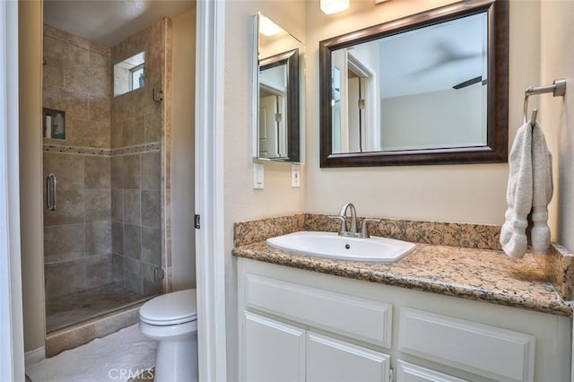 8366 Gabriel Dr Unit D, Rancho Cucamonga, CA 91730 - bathroom featuring a stall shower and vanity