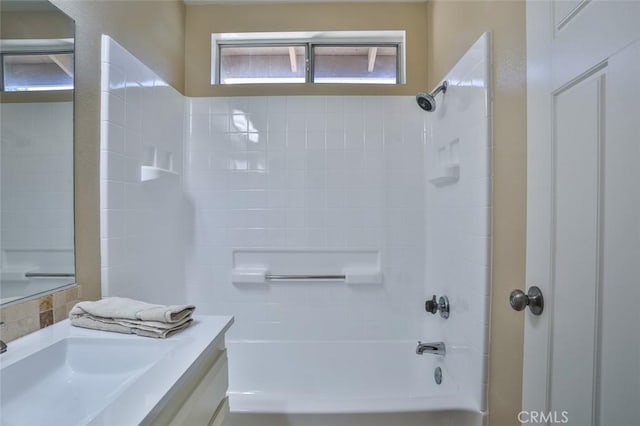 8366 Gabriel Dr Unit D, Rancho Cucamonga, CA 91730 - bathroom featuring shower / tub combination and vanity