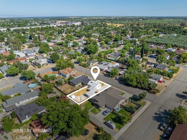 1550 Kaufman Ave, Corning, CA 96021 - aerial overview of property's location with nearby suburban area