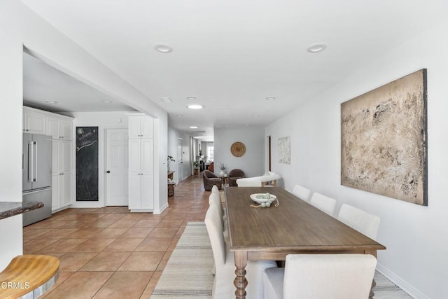5907 Cantaloupe Ave, Valley Glen, CA 91401 - dining room with recessed lighting and light tile patterned floors