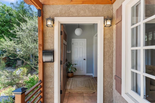 5907 Cantaloupe Ave, Valley Glen, CA 91401 - doorway to property featuring stucco siding