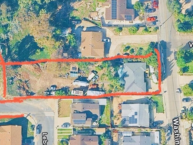 1862 Washington St, Lemon Grove, CA 91945 - map / location featuring property parcel outlined