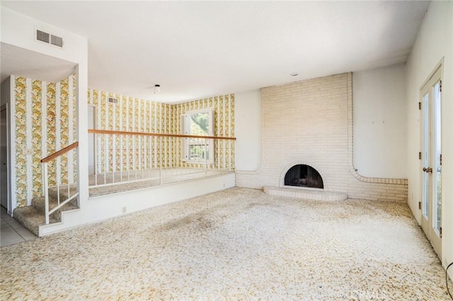 448 Via El Chico, Redondo Beach, CA 90277 - unfurnished living room with a fireplace and carpet flooring