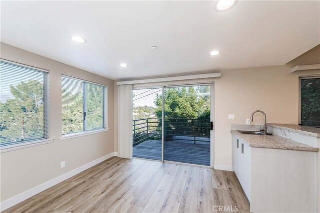 1742 Hanscom Dr, South Pasadena, CA 91030 - unfurnished dining area with light wood-style floors, healthy amount of natural light, and recessed lighting