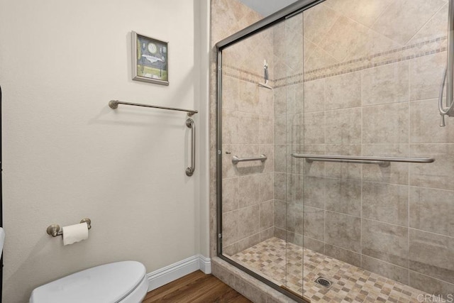 4763 Miletus Way, Oceanside, CA 92056 - bathroom featuring a shower stall and wood finished floors