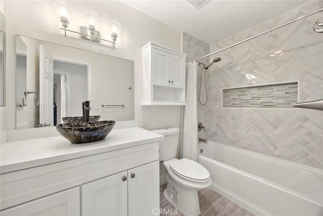4021 Pikes Peak Dr, Norco, CA 92860 - full bath with shower / washtub combination, vanity, and wood finished floors