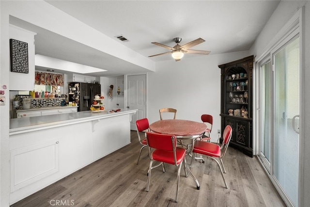 411 Spanish Moss Ln, Arroyo Grande, CA 93420 - dining space featuring light wood-style flooring and ceiling fan