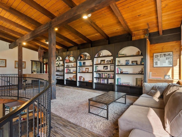 1082 Mountain Canary Dr, South Lake Tahoe, CA 96150 - living area with wood ceiling, wood finished floors, and wood walls