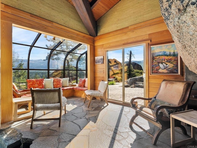 1082 Mountain Canary Dr, South Lake Tahoe, CA 96150 - sunroom with a mountain view and outdoor lounge area