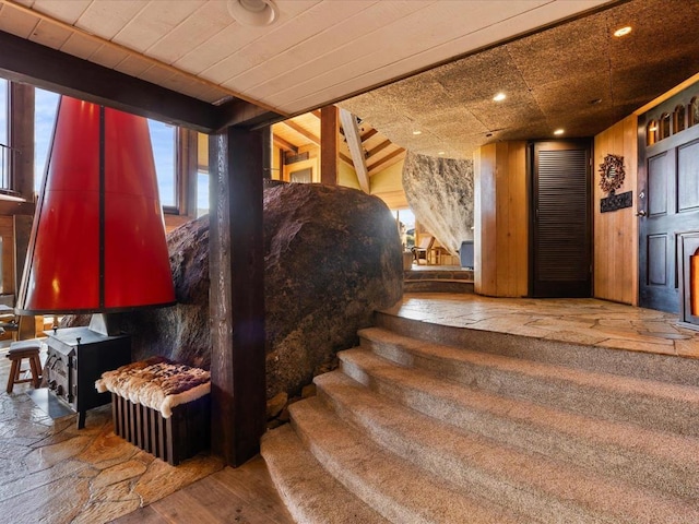 1082 Mountain Canary Dr, South Lake Tahoe, CA 96150 - staircase featuring wood finished floors and recessed lighting